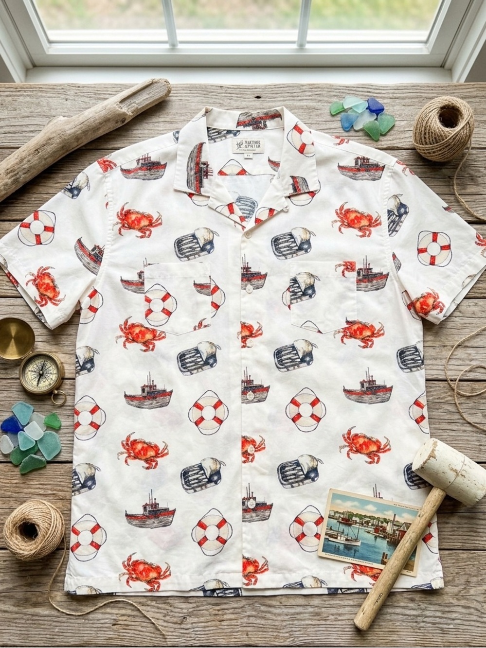 J. Crew Nautical Print Men's Shirt